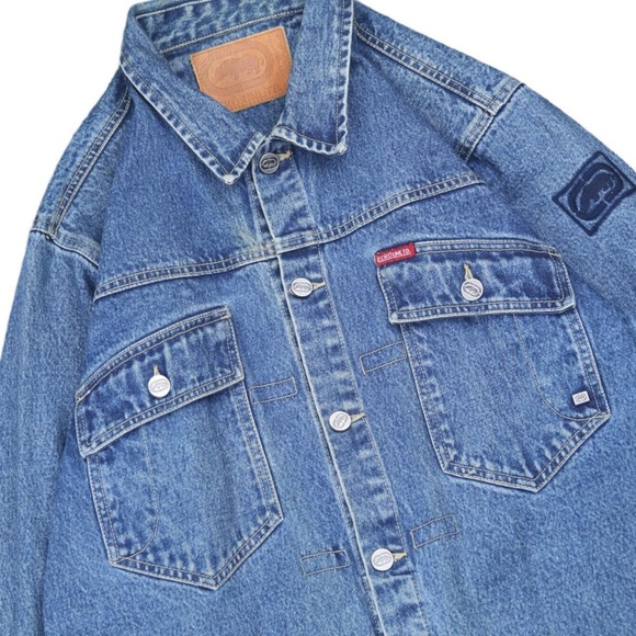 Vintage Ecko Unlimited Denim Jean Jacket size XL - Picture 2 of 8